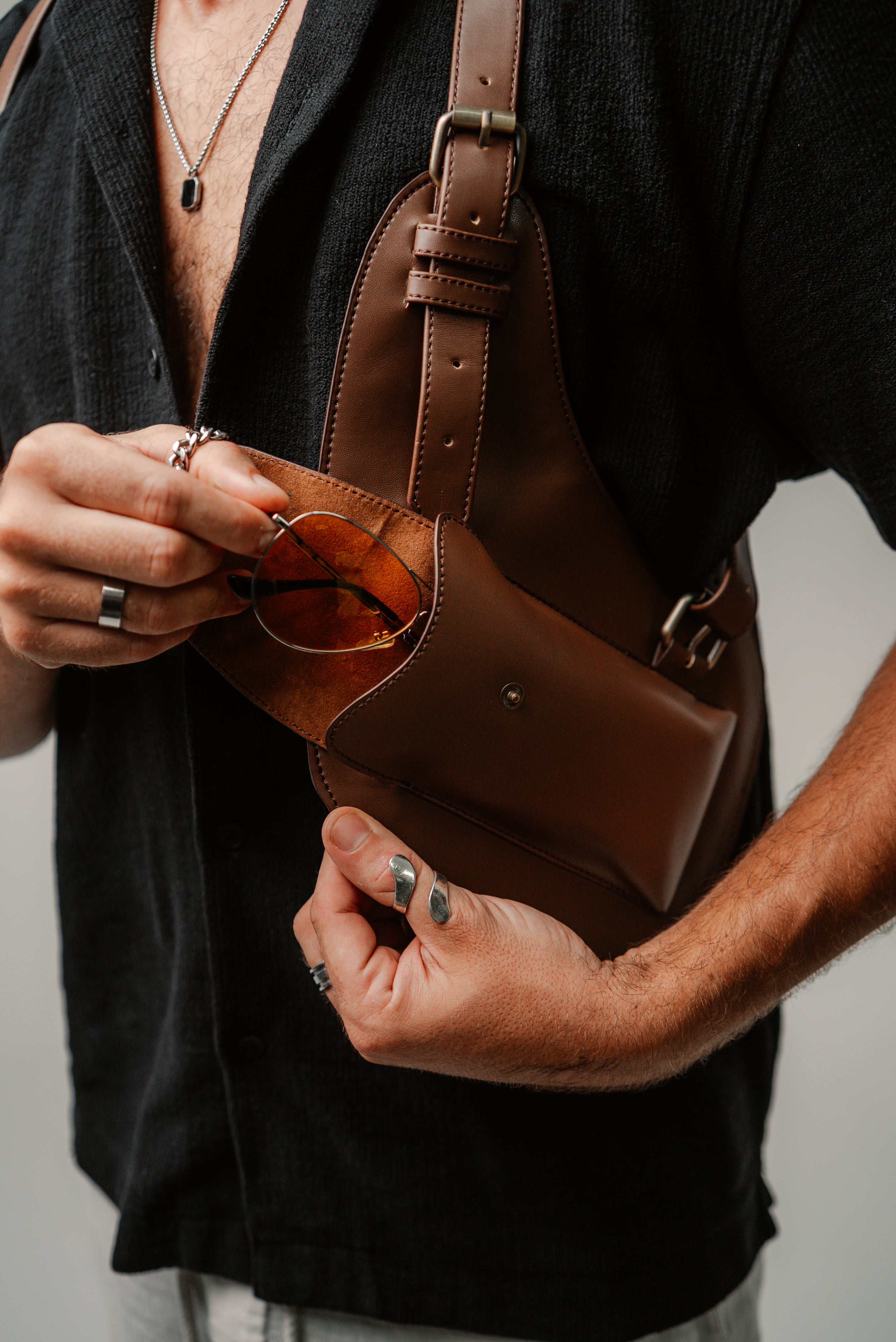 Lashasana Holster Bag— Cactus Leather